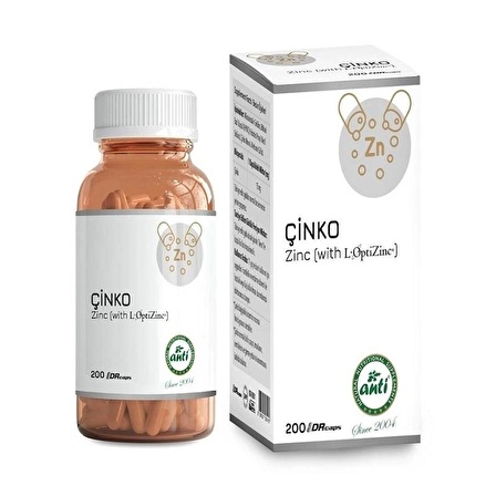 Anti Natural Çinko Zinc With L-Optizinc 200 Kapsül