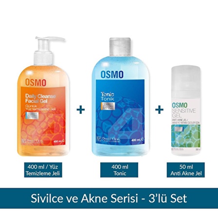 Dermo Clean Osmo Sivilce ve Akne Serisi 3'lü Set