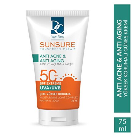 Sunsure Anti Akneli Cilt Güneş Kremi Serisi 75 ML