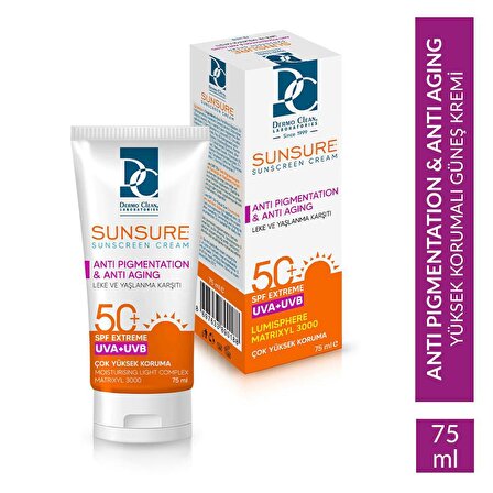 Sunsure Lekeli Cilt Güneş Kremi Serisi 75 ML