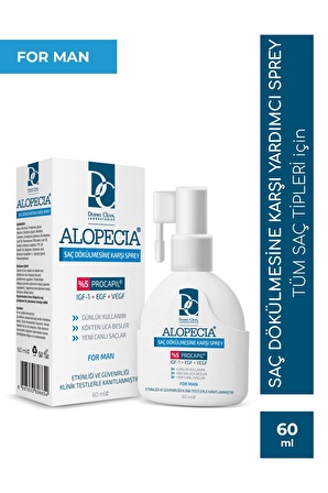 Alopecia Anti Hair Loss Dermal Sprey 60 Ml - ERKEK SPREY