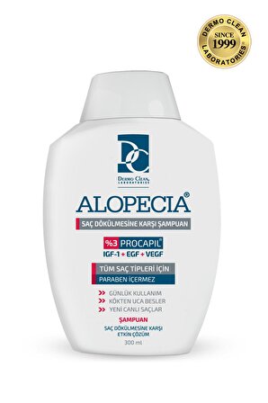 Dermo Clean Alopecia Dökülen Saçlar İçin Dökülme Karşıtı Şampuan 300 ml