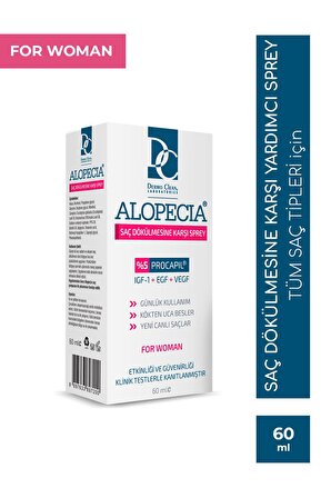 ALOPECİA PROCAPİL VE IGF İÇERİKLİ KADIN SAÇ SPREY (SERUM) 60 ML - 2'Lİ SET