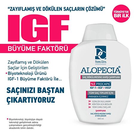 ALOPECIA PROCAPIL VE IGF İÇERIKLİ ŞAMPUAN & SPREY & 60 KAPSÜL SETİ(KADIN)