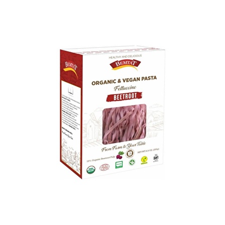 Organik Pancarlı Makarna - Fettuccine 250gr