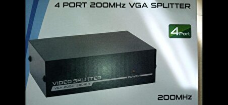 4 Port Vga Çoklayıcı Splitter 200mhz KABLO ADAPTÖRÜ DAHİL