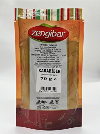 Zengibar Toz Karabiber 70 gr
