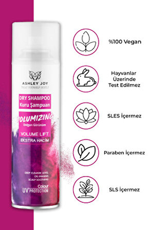 Ashley Joy Sönen Ve Yağlanan Saçlar İçin Hacim Veren Volumizing Kuru Şampuan 200 ML