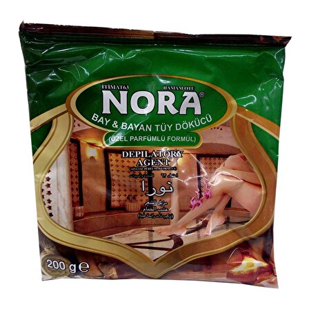 Nora Özel Parfümlü Tüy Dökücü Toz Hamam Otu Tozu 200Gr X 3 Paket