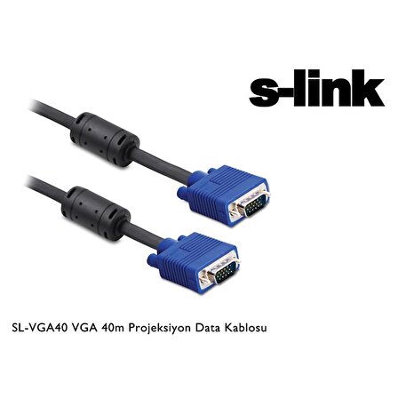 S-link 40-metre SL-VGA40 VGA Projeksiyon Data Kablosu