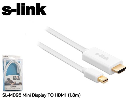 S Link Sl Md95 Mini Display Erkek To Hdmı Erkek Kablo / S Link