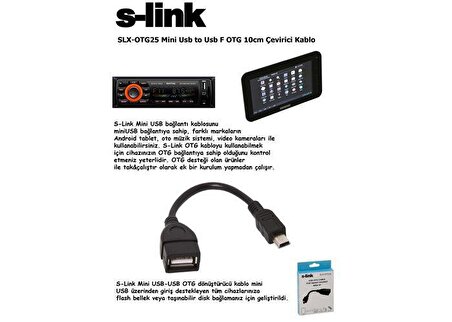 S-LINK SL-TAOTG25M MİNİ USB DİŞİ=--USB ERKEK OTG