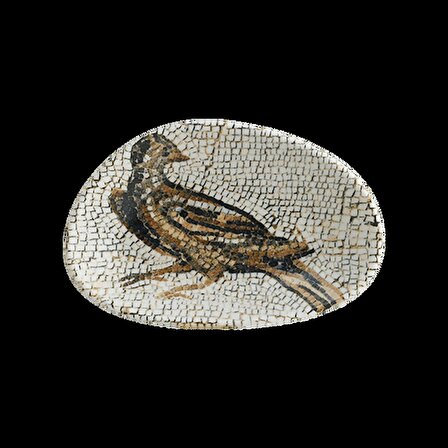 Bonna Porselen Mezopotamya Kuş Vago 15*8.5 cm Oval Kayık Tabak 2'li