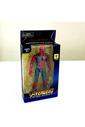 Spiderman,örümcek Adam Karakter Figür(18 Cm) Ve Spiderman Işıklı Maske