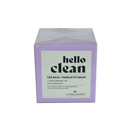 Hello Clean Yağ Bazlı Temizleyici Balm Hyaluronik 3D 100ML