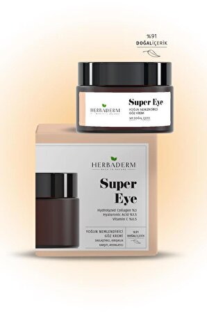 Herbaderm Super Eye - Torba, Koyu Halka Ve Kırışıklık Karşıtı, Nemlendirici Göz Çevresi Kremi 20 ml