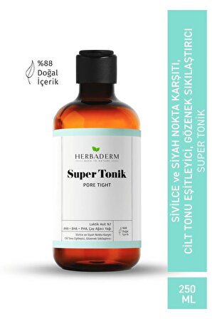 Herbaderm Pore Tight Sivilce, Siyah Nokta Karşıtı Super Tonik Laktik Asit %7 150 ml