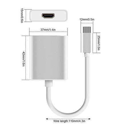 Codegen USB 3.1 Type C to HDMI Çevirici Adaptör CDG-CNV33