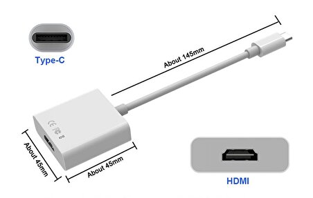 Codegen USB 3.1 Type C to HDMI Çevirici Adaptör CDG-CNV33