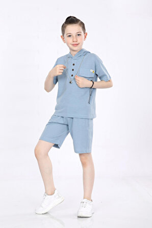 Mornio Erkek Çocuk T-shirt ve Şort 2 li Takım VF24KMR5103940