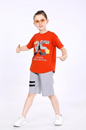 Mornio Erkek Çocuk T-shirt ve Şort 2 li Takım VF24KMR5100506