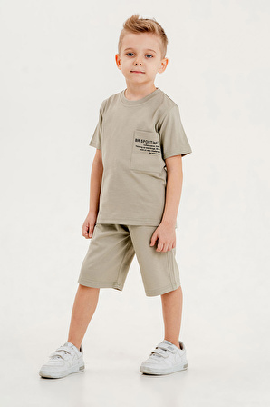 Barkod Kids %100 Pamuk İkili Takım T-shirt ve şort Erkek Çocuk HLK506070183