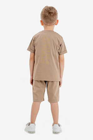 Barkod Kids %100 Pamuk İkili Takım T-shirt ve şort Erkek Çocuk HLK506070184
