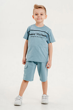 Barkod Kids %100 Pamuk İkili Takım T-shirt ve şort Erkek Çocuk HLK506070185