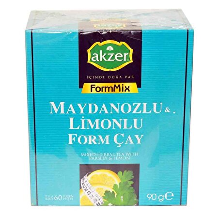 Akzer Limon - Maydanoz Organik Form Bardak Poşet Çay 90 gr 60'lı 