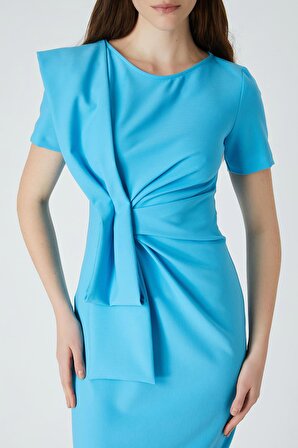 Fever Kadın Detaylı Şık Elbise 341116013 Mavi