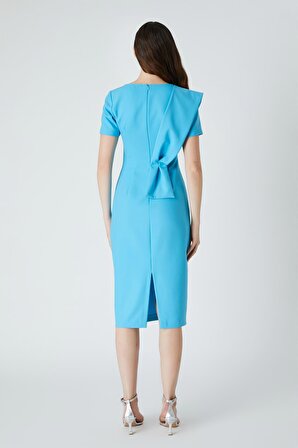 Fever Kadın Detaylı Şık Elbise 341116013 Mavi