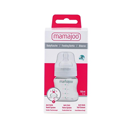 Mamajoo Silver Anne Sütü Saklama Kapları 4x150 ml & Silver Biberon 150ml