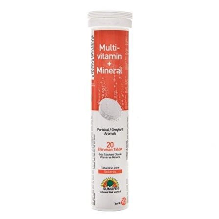 Sunlife Multivitamin Mineral 20 Efervesan Tablet