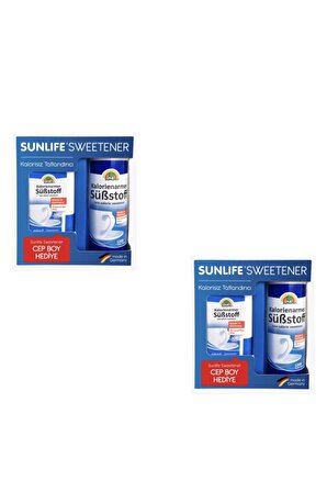 Sunlife Sweetener Cepboy Hediyeli 1200+300 (8697781960658) 2 Li Paket