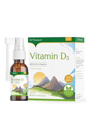 Dr. Thomson Vitamin D3 400 IU D3 Vitamini Sprey 20 Ml