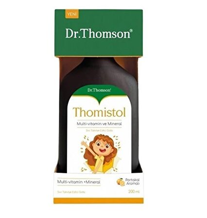 Dr. Thomson Thomistol Multivitamin Mineral Portakal Aromalı Şurup 200 ML