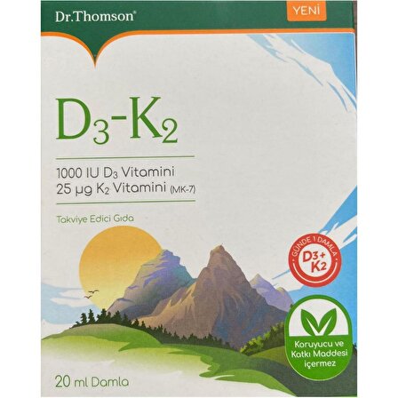DR Thomson D3 K2 Vitamin 20 ML Damla