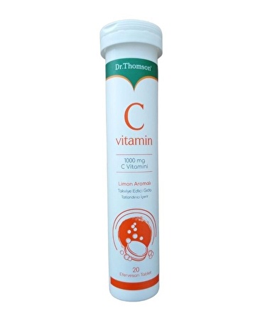 Dr. Thomson Vitamin C Limon Aromalı 1000 Mg 20 Efervesan Tablet