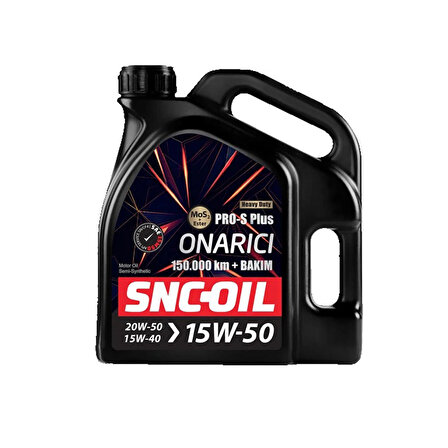 Snc-Oil 150.000 Km+ Bakım Pro-S Plus 15w-50 4 Litre Onarıcı Motor Yağı