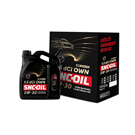 Snc-Oil 1.5 Dci OWN 5W-30 Motor Yağı 5 Litre