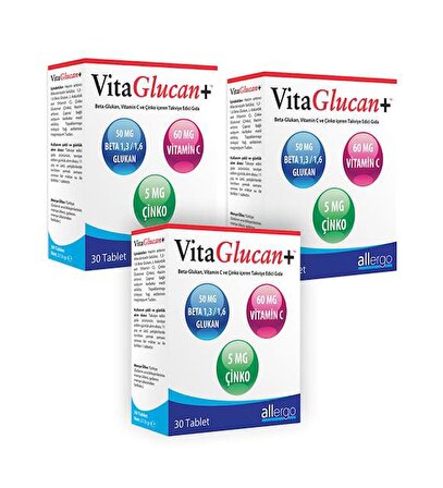 Vitaglucan Beta-Glucan 30 Kapsül 3 Kutu