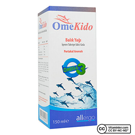 Allergo OmeKido Omega 3 Balık Yağı 150 mL - ŞEFTALİ MANGO