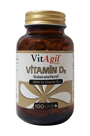 VitAgil Gold 1000 IU Vitamin D3 - 100 Soft Gel