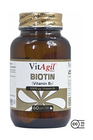 Allergo VitAgil Gold Biotin 5000 Mcg 60 Kapsül