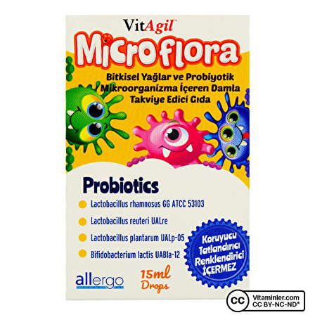 Allergo VitAgil Microflora Probiyotik Damla 15 mL - AROMASIZ