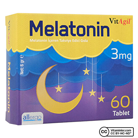 Allergo VitAgil Melatonin 3 Mg 60 Tablet - AROMASIZ