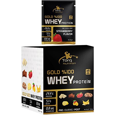 Torq Nutrition Gold Whey Protein 35 Gr x 14 SAŞE - Çilek