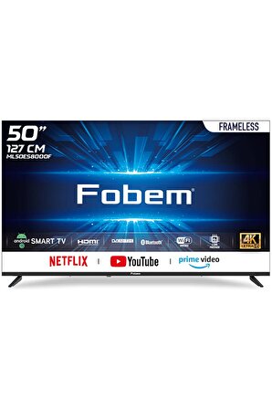 Fobem ML50ES8000F 50” Frameless Ultra Hd Android 13 Smart Led Tv