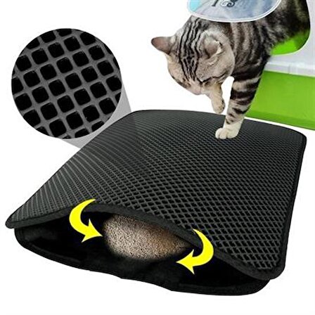 PET Miyav® Kedi Tuvalet Önü Kum Toplayıcı Temizleyici Elekli Paspas