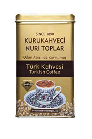 Nuri Toplar Türk Kahvesi 300gr. Teneke Kutu Odun Ateşinde Kavrulmuş (KURUKAHVECİNURİTOPLAR1890)